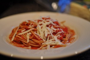 Carb-loading: Spaghetti Pomodoro