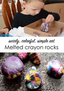 Melted-crayon rocks