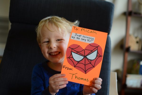 Easy DIY Spiderman Valentines for kids and toddlers